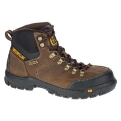Men's CAT Threshold Steel Toe Waterproof Boots -Work Shoe Store 0 650 cat threshold steel toe waterproof real brown