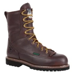 Men's Georgia 8" Low-Heel Logger Steel Toe EH Waterproof Boots