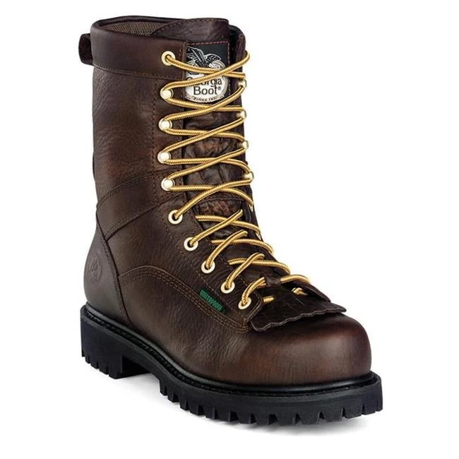 Men's Georgia 8" Low-Heel Logger Waterproof Boots 3 Men's Georgia 8" Low-Heel Logger Waterproof Boots - Image 3
