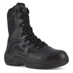 Men's Reebok 8" Rapid Response RB Composite Toe Side-Zip Boots -Work Shoe Store 0 650 reebok 8 rapid response rb composite toe side zip black1