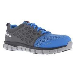 Women's Reebok Sublite Cushion Work Alloy Toe -Work Shoe Store 0 650 reebok sublite cushion work alloy toe blue gray