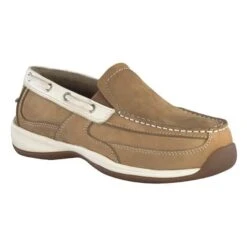 Women's Rockport Works Sailing Club Boat Shoe Slip-On Steel Toe