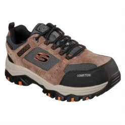 Men's Skechers Work Greetah Composite Toe Waterproof -Work Shoe Store 0 650 skechers work greetah composite toe waterproof brown black