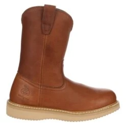 New Arrival -Work Shoe Store 1 650 georgia 10 wedge wellington pull on steel toe barracuda gold