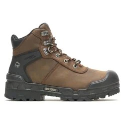 Men's Wolverine 6" Warrior Met Guard Waterproof Boots -Work Shoe Store 1 650 wolverine 6 warrior met guard waterproof boots dark coffee