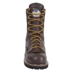 Men's Georgia 8" Low-Heel Logger Steel Toe EH Waterproof Boots -Work Shoe Store 2 650 georgia 8 low heel logger steel toe eh waterproof chocolate