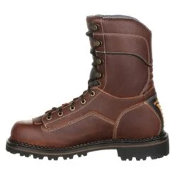 Men's Georgia AMP LT Low Heel Logger Composite Toe Waterproof Boots -Work Shoe Store 2 650 georgia amp lt low heel logger composite toe waterproof brown