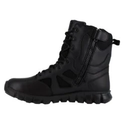 Women's Reebok 8" Sublite Cushion Tactical Waterproof Boot Side-Zip Boots -Work Shoe Store 2 650 reebok 8 sublite cushion tactical waterproof boot side zip boots black