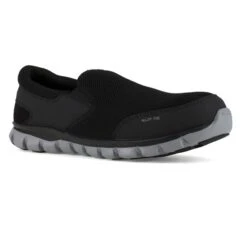 Men's Reebok Sublite Cushion Work Slip-On Alloy Toe SR -Work Shoe Store 2 650 reebok sublite cushion work slip on alloy toe sr black