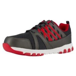 Men's Reebok SubLite Work Steel Toe -Work Shoe Store 2 650 reebok sublite work steel toe gray red