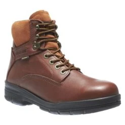 Men's Wolverine 6" Durashocks Steel Toe Boots -Work Shoe Store 2 650 wolverine 6 durashocks steel toe brown