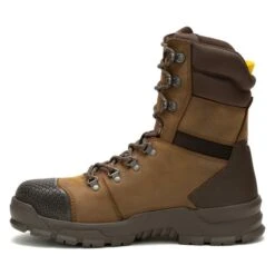Men's CAT 8" Accomplice X Steel Toe Waterproof Boots -Work Shoe Store 3 650 cat accomplice x 8 steel toe waterproof boots real brown