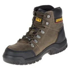 Men's CAT Outline Steel Toe Boots -Work Shoe Store 3 650 cat outline steel toe dark gull gray