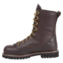 Men's Georgia 8" Low-Heel Logger Steel Toe EH Waterproof Boots -Work Shoe Store 3 650 georgia 8 low heel logger steel toe eh waterproof chocolate