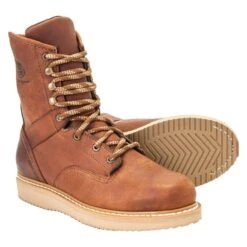 Men's Georgia 8" Wedge Boots -Work Shoe Store 3 650 georgia 8 wedge barracuda gold