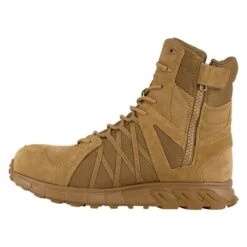 Men's Reebok 8" Trailgrip Tactical Composite Toe Side Zip Boots -Work Shoe Store 3 650 reebok 8 trailgrip tactical composite toe side zip coyote brown