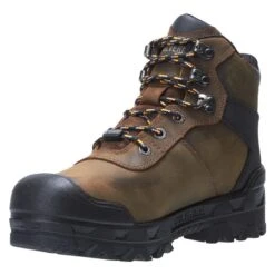 Men's Wolverine 6" Warrior Met Guard Waterproof Boots -Work Shoe Store 3 650 wolverine 6 warrior met guard waterproof boots dark coffee