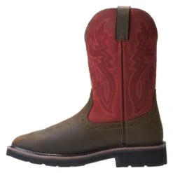 Men's Wolverine Rancher Met Guard Waterproof Boots -Work Shoe Store 3 650 wolverine rancher met guard waterproof boots brown red