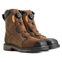 Men's Ariat 8" Workhog XT BOA Composite Toe Waterproof Boots -Work Shoe Store 4 650 ariat 8 workhog xt boa composite toe waterproof boots chocolate brown