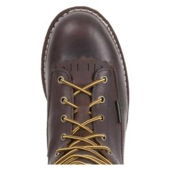 Men's Georgia 8" Low-Heel Logger Steel Toe EH Waterproof Boots -Work Shoe Store 4 650 georgia 8 low heel logger steel toe eh waterproof chocolate