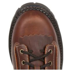 Men's Georgia AMP LT Low Heel Logger Composite Toe Waterproof Boots -Work Shoe Store 4 650 georgia amp lt low heel logger composite toe waterproof brown