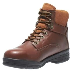 Men's Wolverine 6" Durashocks Steel Toe Boots -Work Shoe Store 4 650 wolverine 6 durashocks steel toe brown
