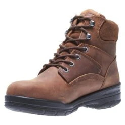Men's Wolverine 6" Leather Durashocks Work Boots -Work Shoe Store 4 650 wolverine 6 leather durashocks work canyon