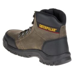 Men's CAT Outline Steel Toe Boots -Work Shoe Store 5 650 cat outline steel toe dark gull gray