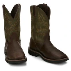 Men's Justin Original Work Boots 11" Keavan Met Guard Steel Toe Waterproof 13 Men's Justin Original Work Boots 11" Keavan Met Guard Steel Toe Waterproof -Work Shoe Store 5 650 justin original work boots 11 keavan met guard steel toe waterproof dark brown mossy green