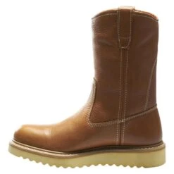 Men's Wolverine 10" Wedge Heel Wellington Boots -Work Shoe Store 5 650 wolverine 10 wedge heel wellington brown