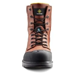 Men's Terra 8" Patton Aluminum Toe Waterproof Boots -Work Shoe Store 6 650 terra 8 patton aluminum toe waterproof boots brown