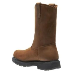 Men's Wolverine 10" Leather Wellington Steel Toe Boots -Work Shoe Store 6 650 wolverine 10 leather wellington steel toe brown