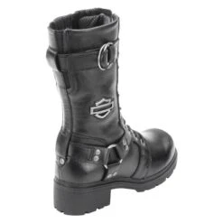 Women's Harley Davidson Footwear Eda Side-Zip Boots -Work Shoe Store 8 650 harley davidson footwear eda side zip black