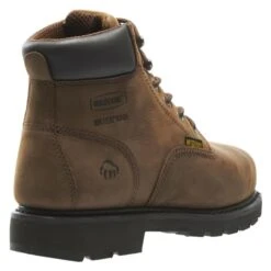 Men's Wolverine 6" McKay Steel Toe Waterproof Boots -Work Shoe Store 8 650 wolverine 6 mckay steel toe waterproof brown