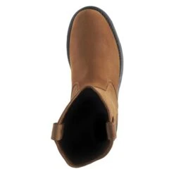 Men's Wolverine 10" Leather Wellington Steel Toe Boots -Work Shoe Store 9 650 wolverine 10 leather wellington steel toe brown